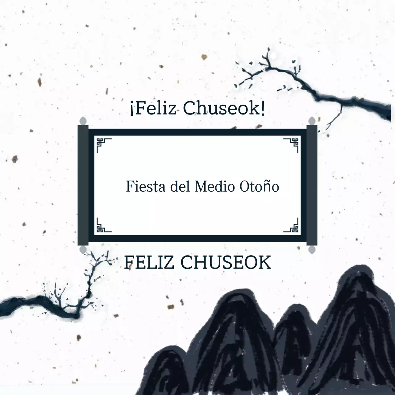 Saludos tradicionales blancos de Chuseok