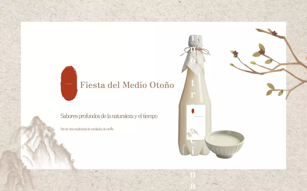 Promoción de productos de licores tradicionales beige