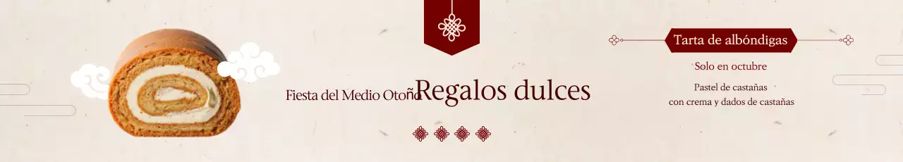 Anuncio tradicional de Chuseok en beige