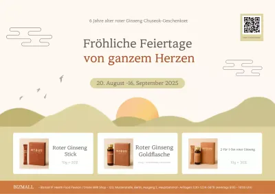 Beiges traditionelles Chuseok-Event