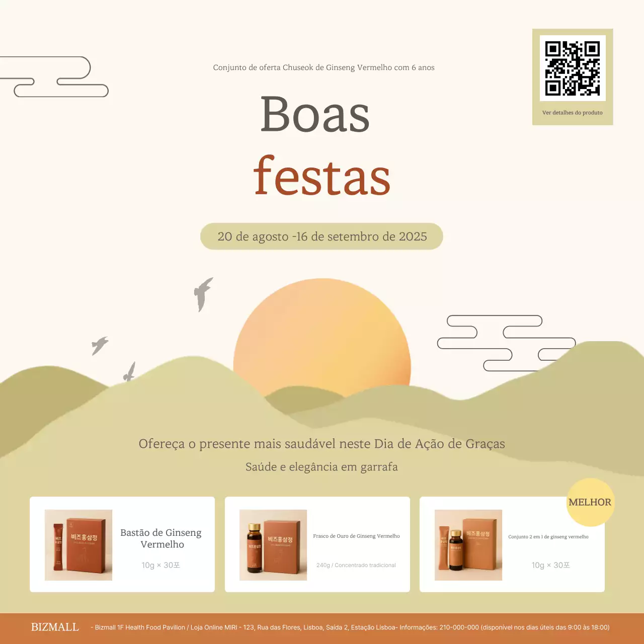 Exposição Especial Chuseok Tradicional Bege