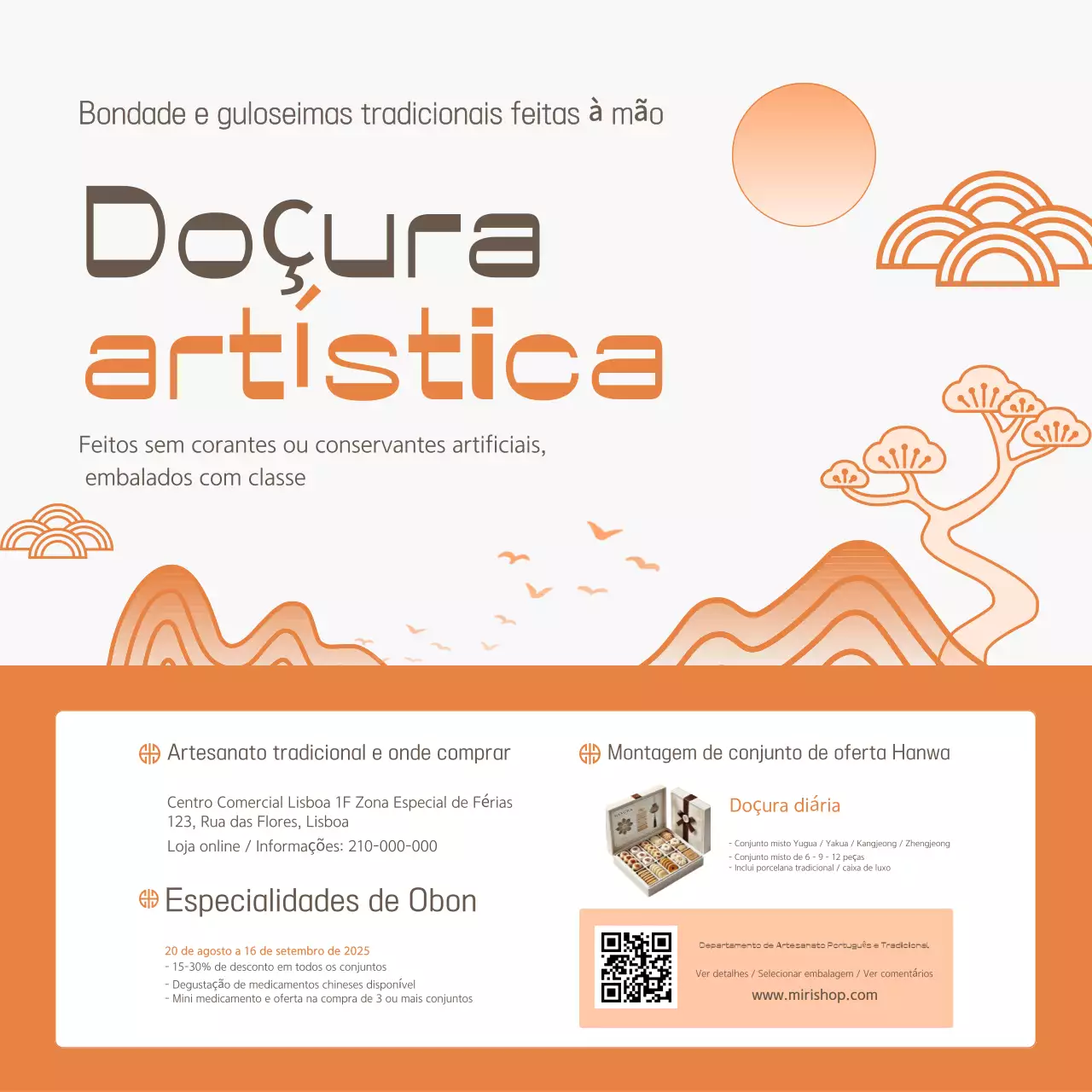 Promoção do Conjunto de Presente Tradicional Laranja