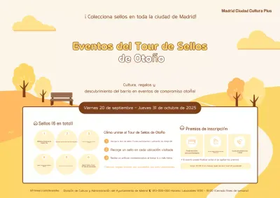 Promoción de eventos de gira simple en beige