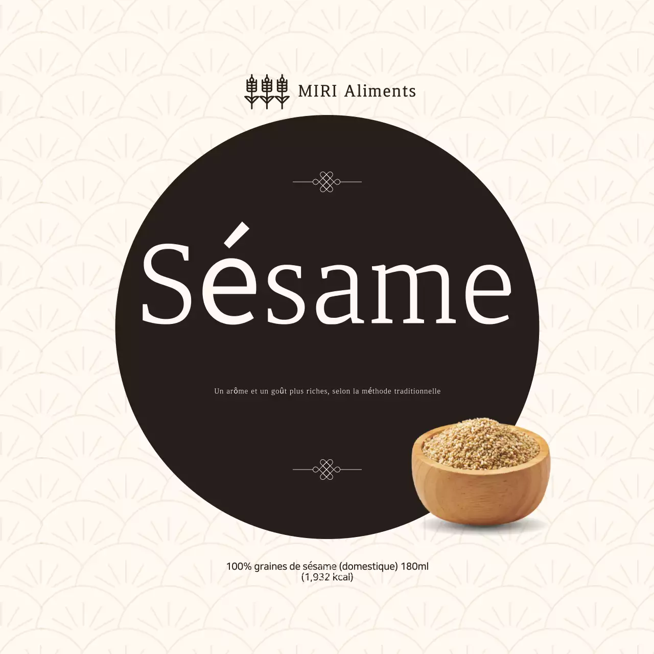 Promotion des produits traditionnels à base d'huile de sésame beige