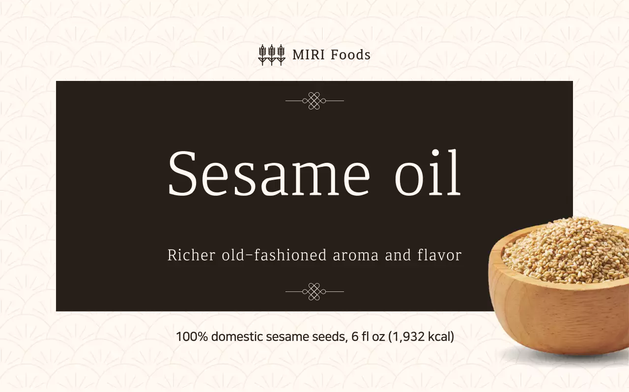 Promotion of Beige Traditional Sesame Oil Products