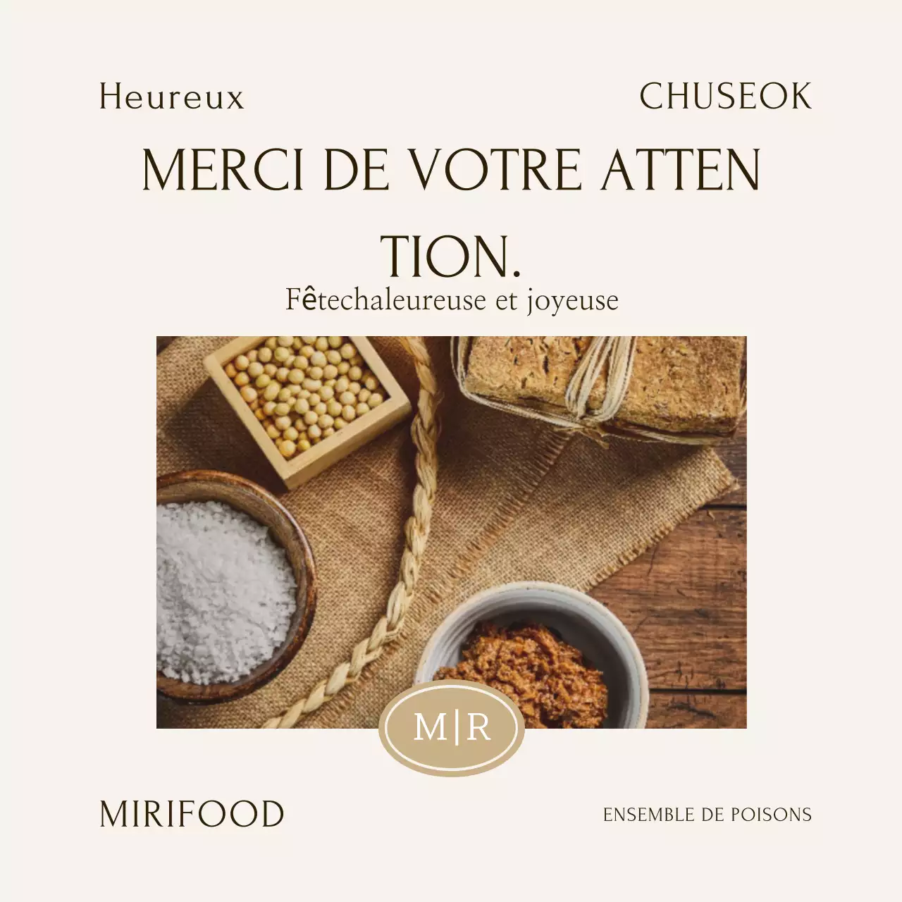 Cadeau traditionnel beige de Chuseok