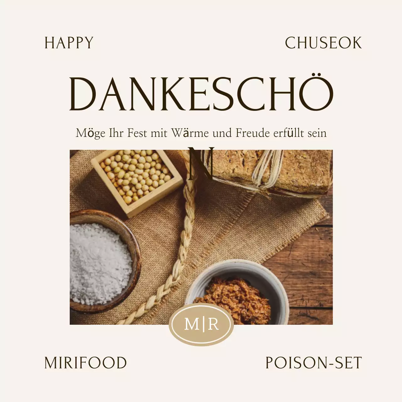 Beiges traditionelles Chuseok-Geschenk