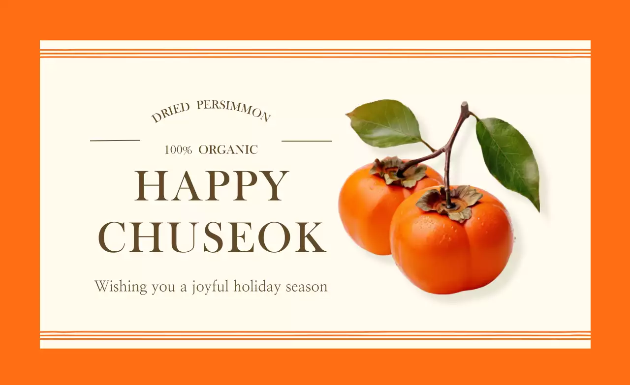 Orange Traditional Chuseok Greetings