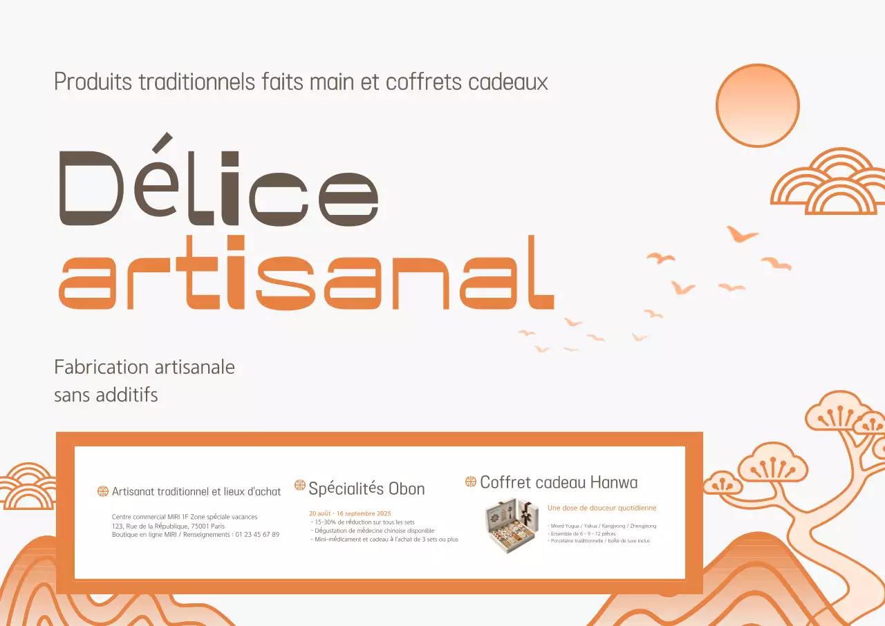 Promotion du coffret cadeau traditionnel Orange