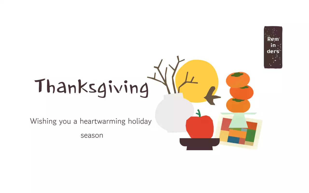 Beige traditional Chuseok greetings