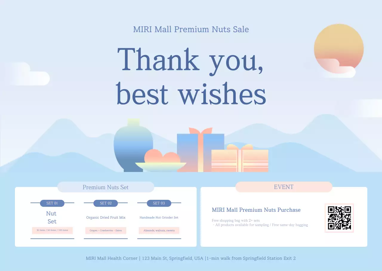 Promotion of the Sky Blue Simple Health Gift Set