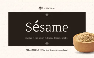 Promotion des produits traditionnels à base d'huile de sésame beige