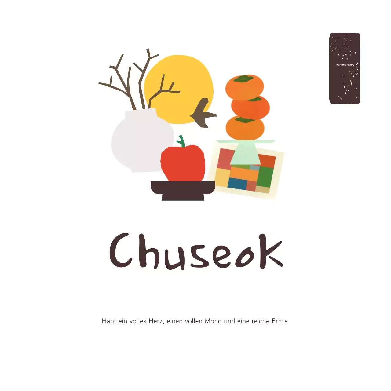 Beigefarbenes traditionelles Chuseok-Fest