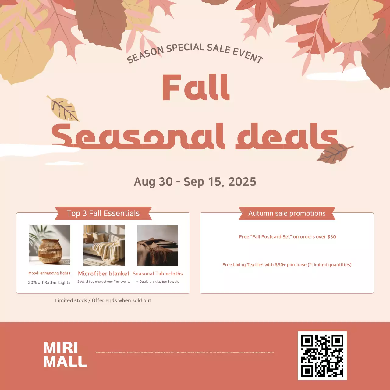 Promosi Acara Diskon Sederhana Beige