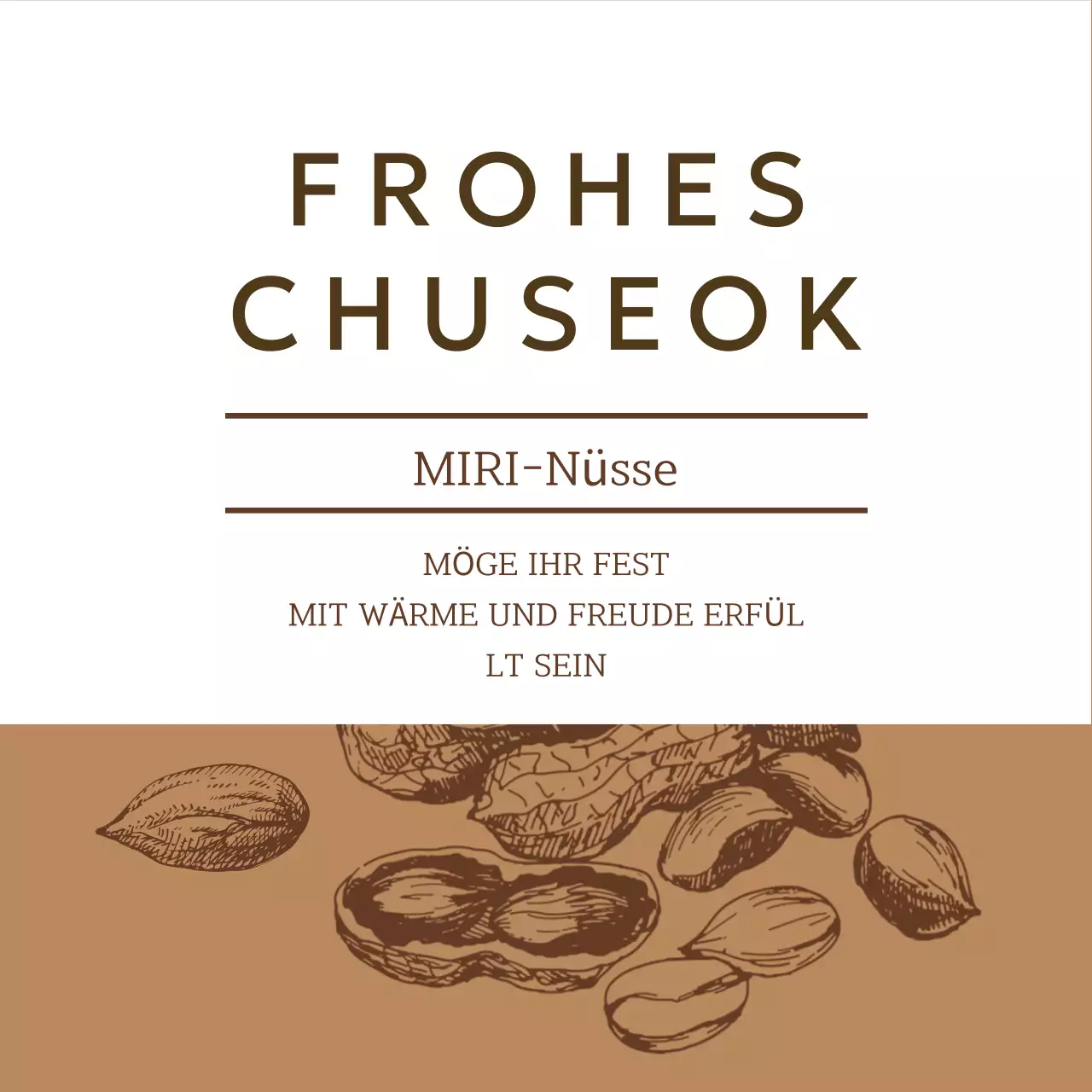 Braune einfache Chuseok-Grüße