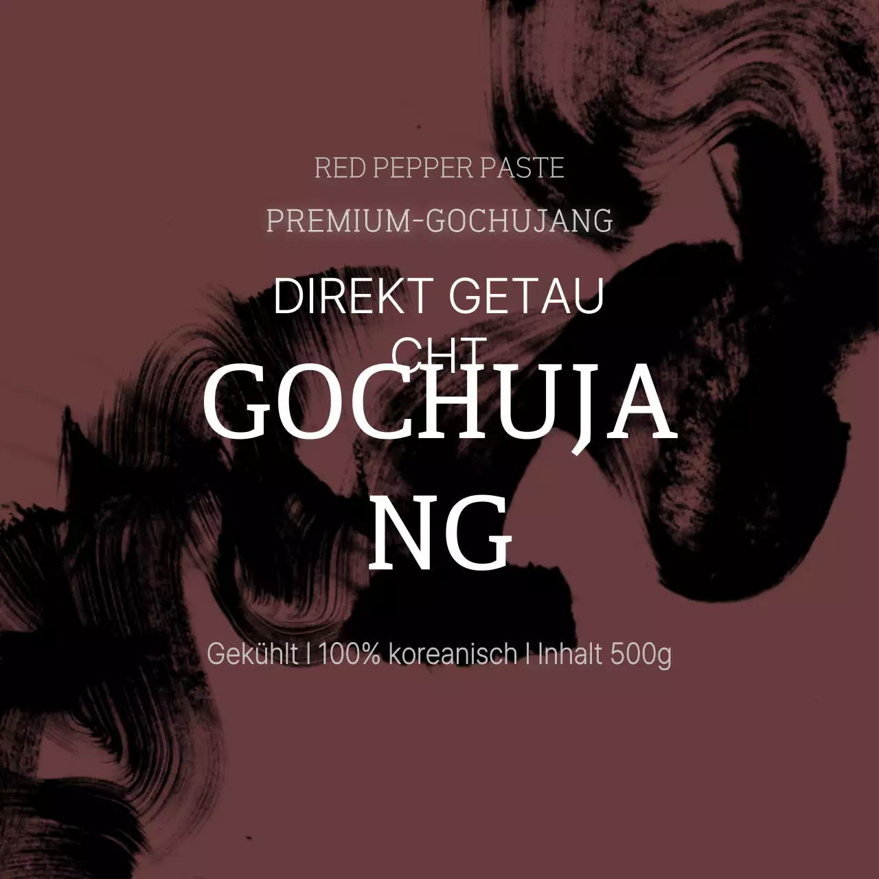 Braune traditionelle Gochujang-Werbung