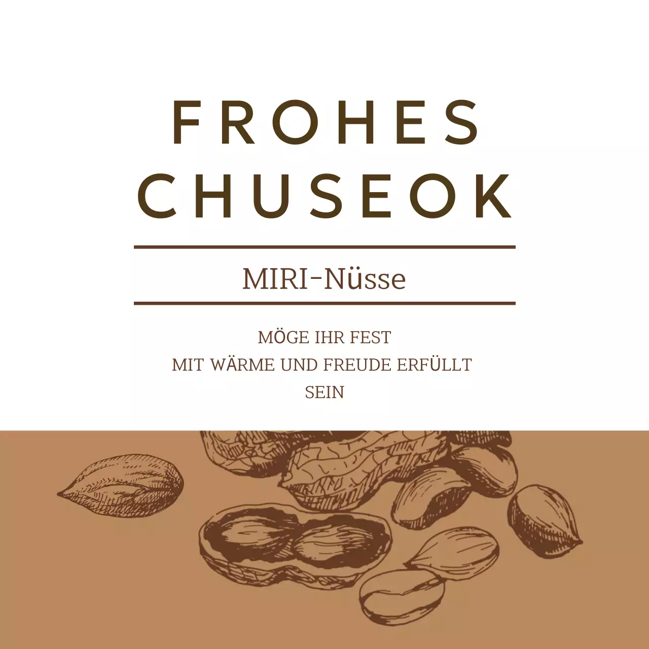 Braune einfache Chuseok-Feier