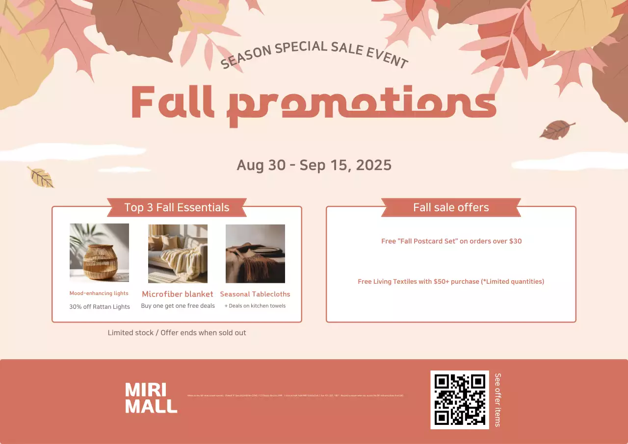 Promosi Musim Gugur Bersih Beige