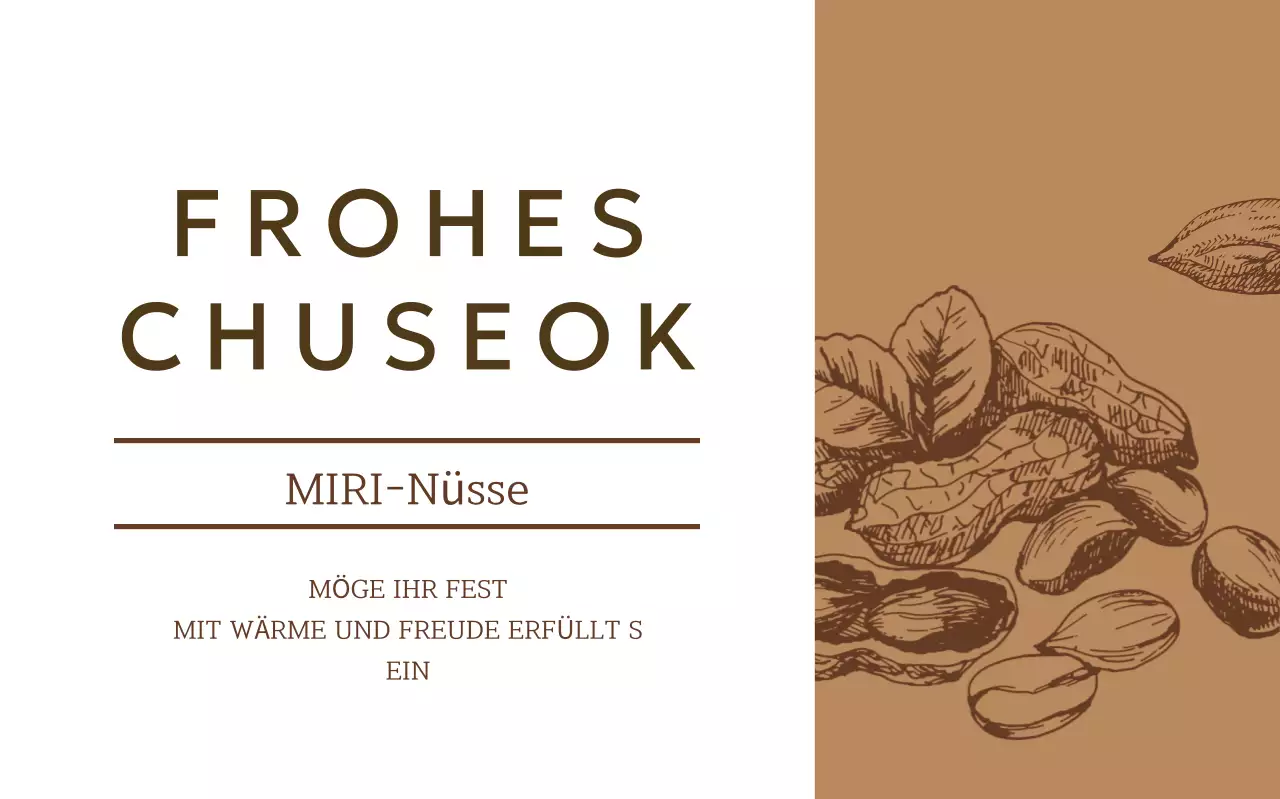 Braune traditionelle Chuseok-Grüße