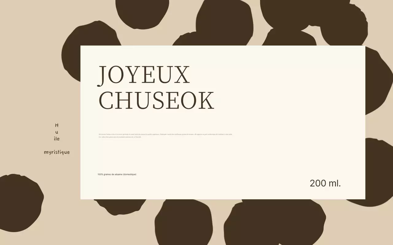 Cadeau traditionnel marron de Chuseok