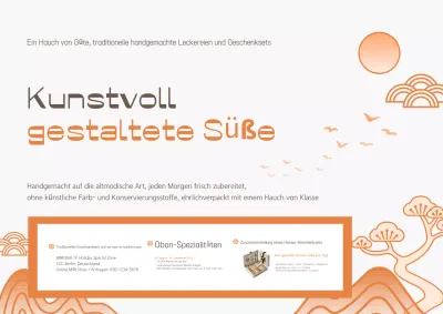 Werbung für das traditionelle Orangen-Geschenkset