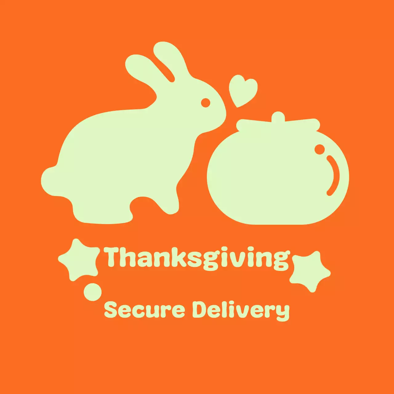 Orange Simple Chuseok Advertisement