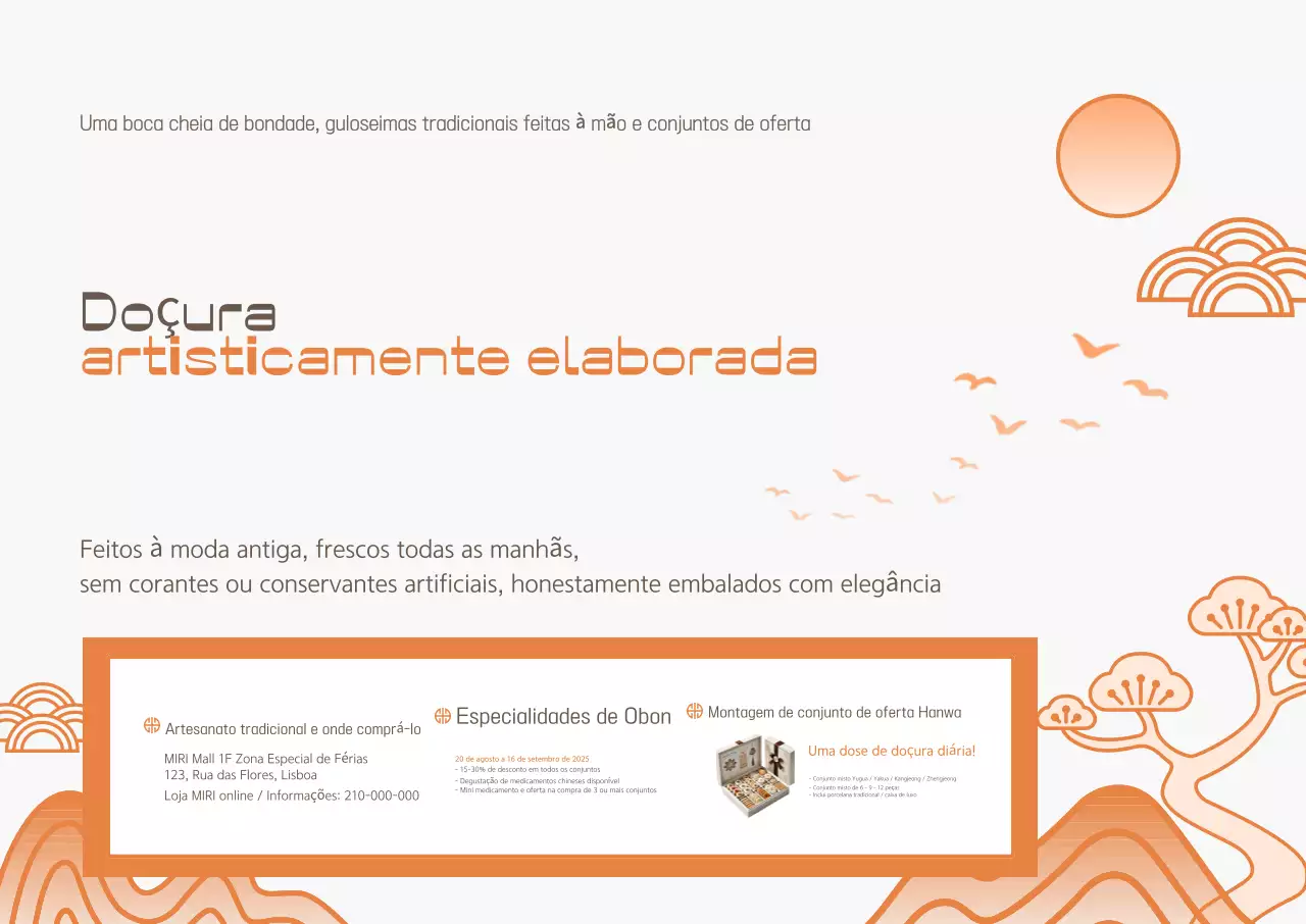 Promoção do Conjunto de Presente Tradicional Laranja