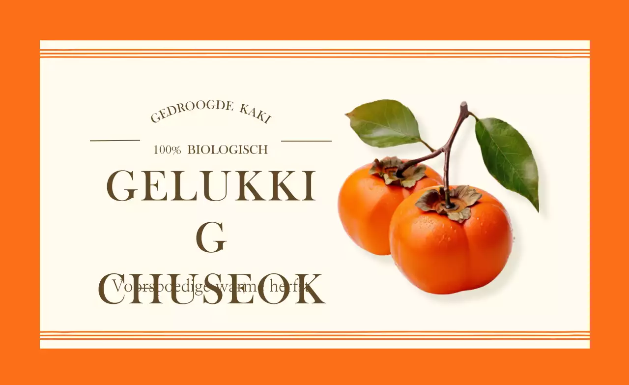 Oranje traditionele Chuseok-begroetingen