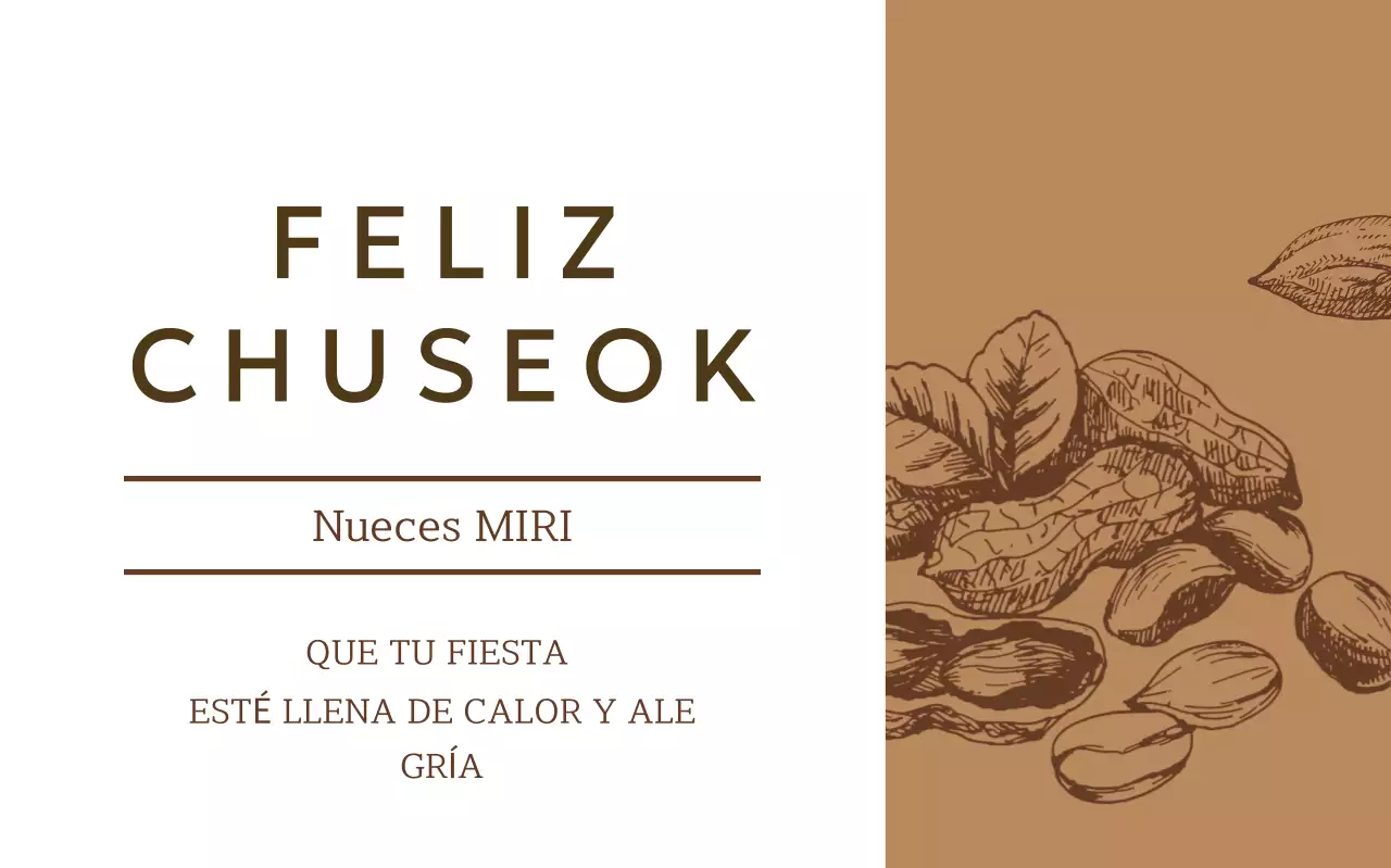 Saludos tradicionales marrones de Chuseok