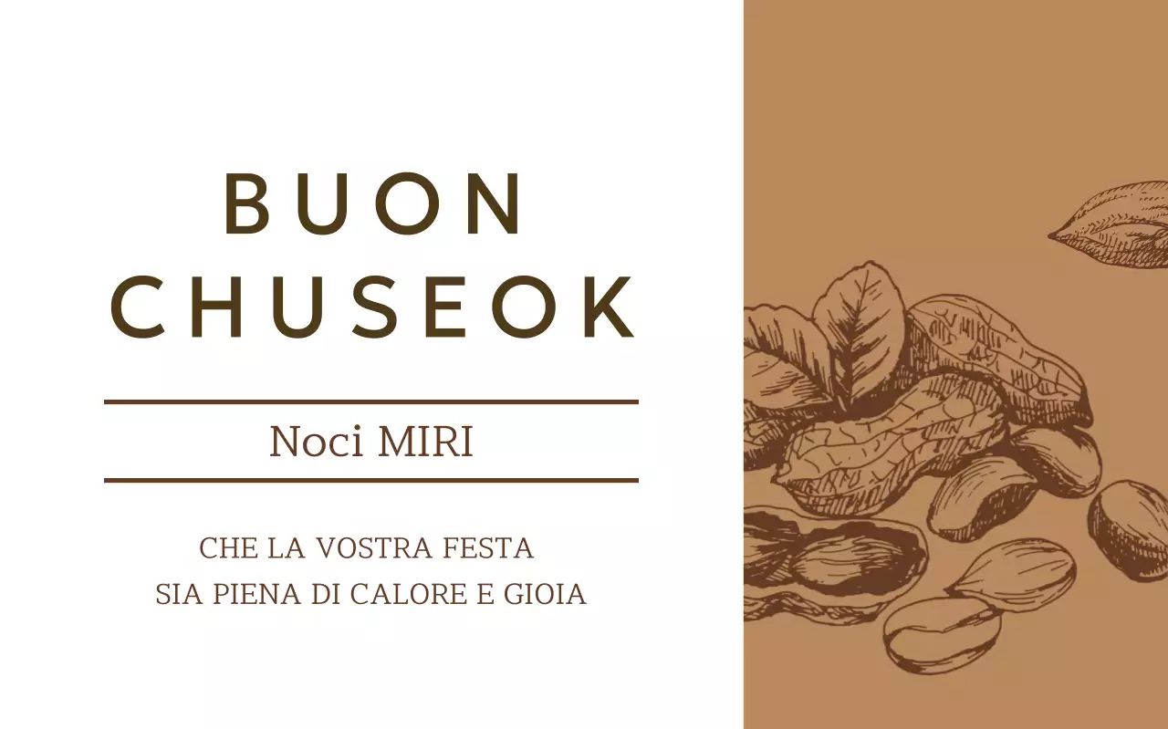 Saluti tradizionali marroni di Chuseok