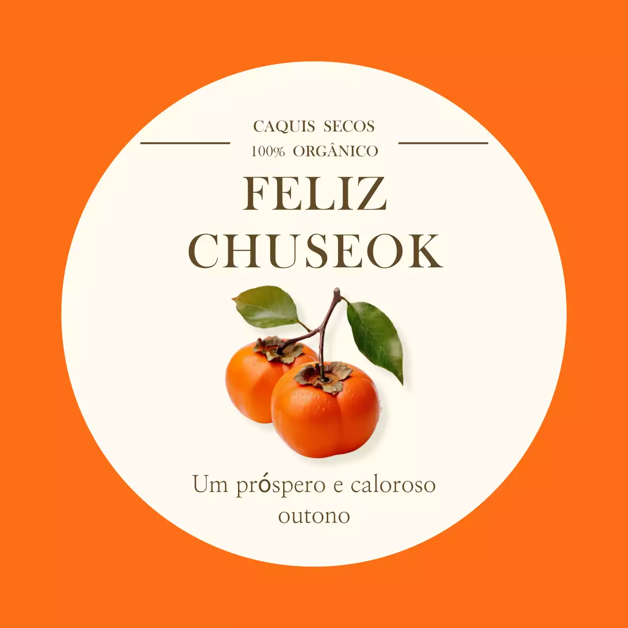 Saudações tradicionais de feriado em laranja