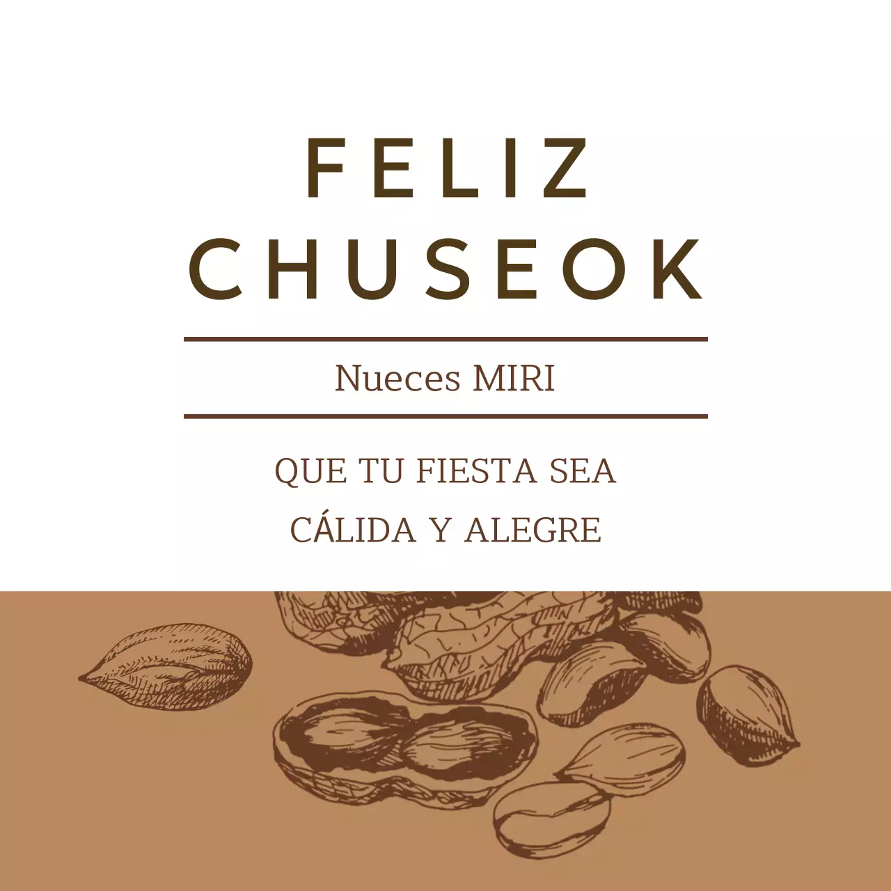 Celebración sencilla de Chuseok marrón