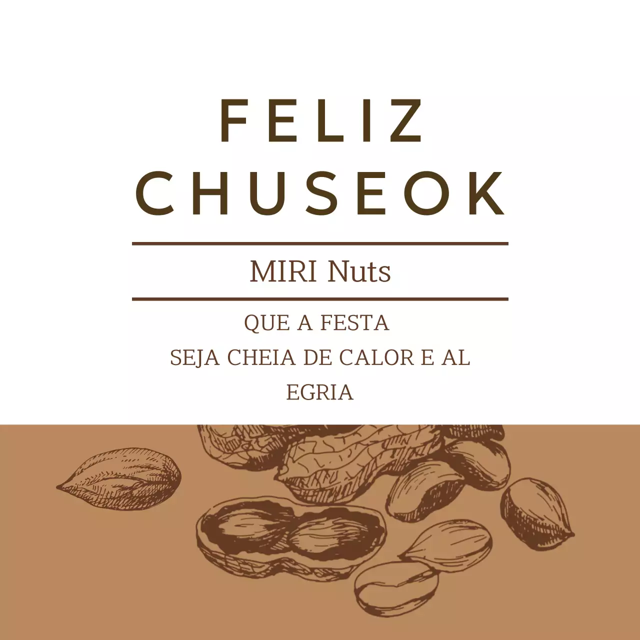 Celebração Brown Simple Chuseok
