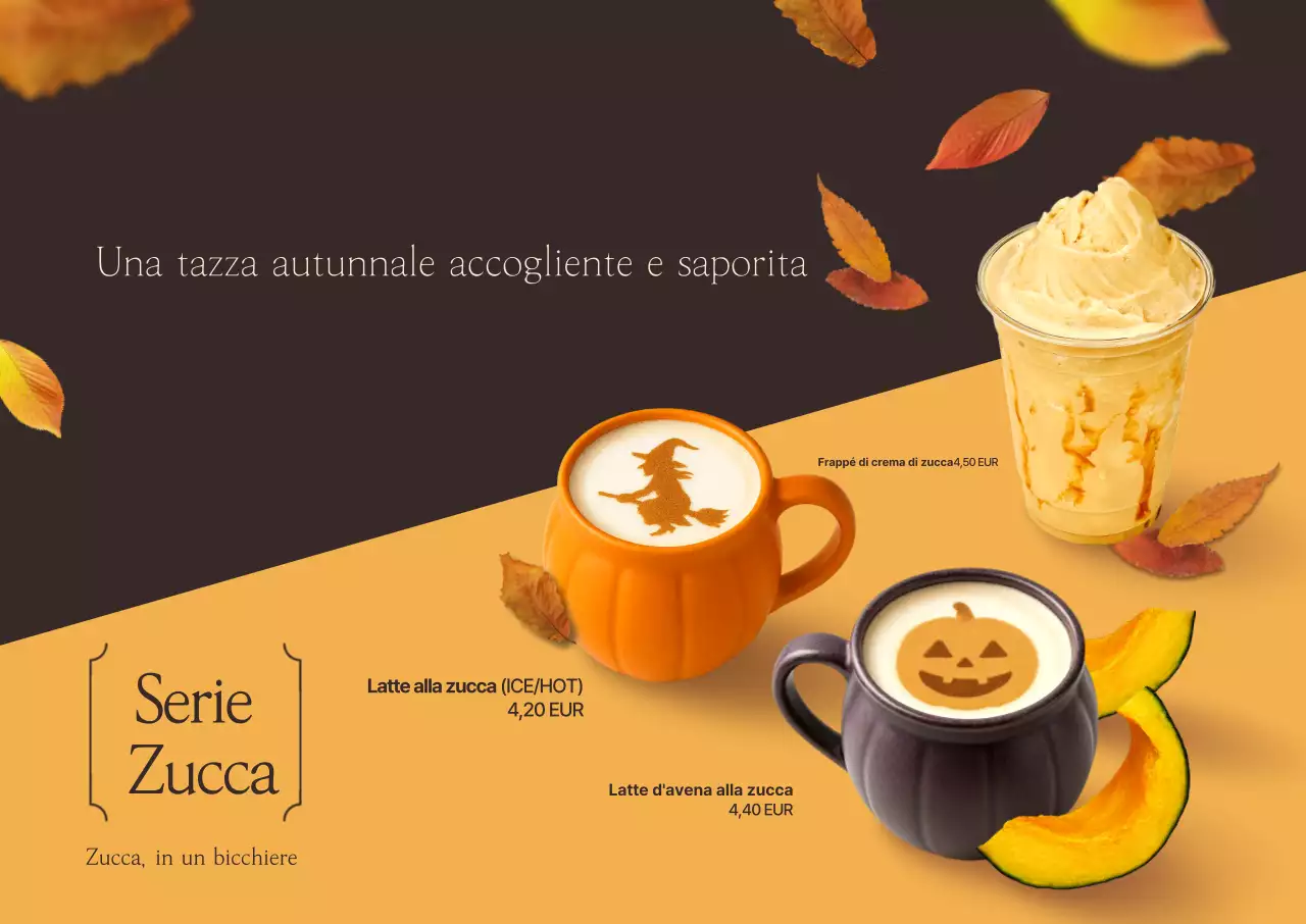 Promozione del menu autunnale Orange Modern