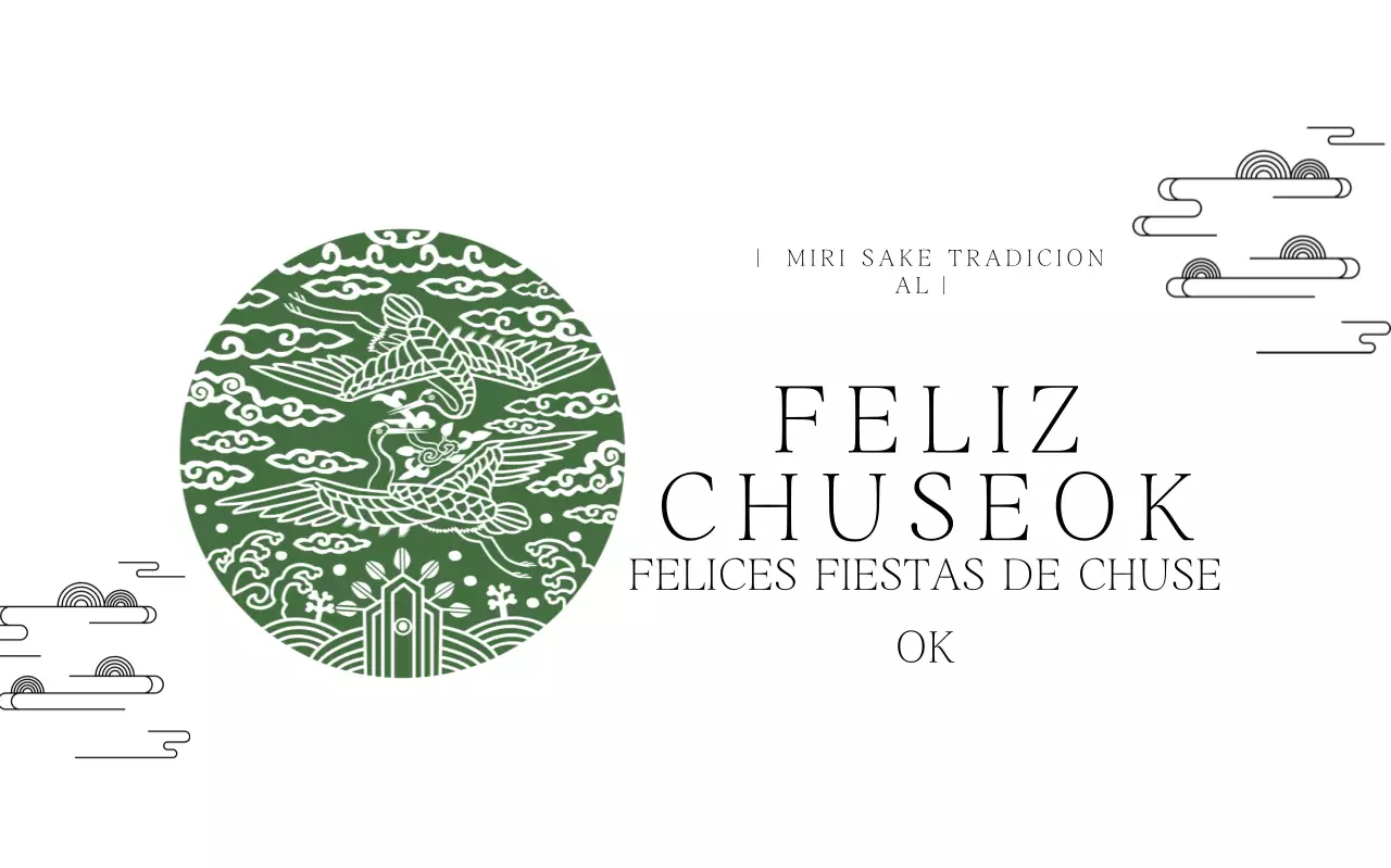 Saludos tradicionales verdes de Chuseok