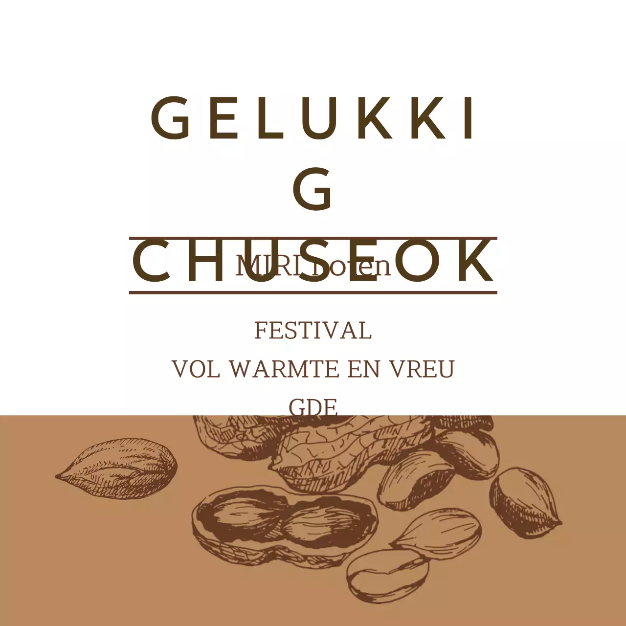 Bruine Eenvoudige Chuseok Viering