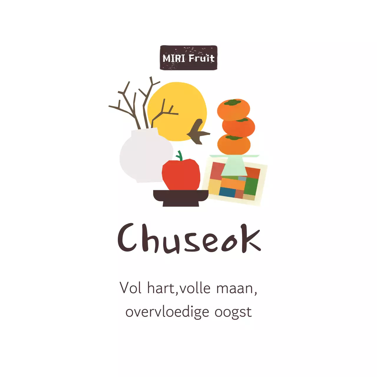 Beige traditionele Chuseok-begroetingen