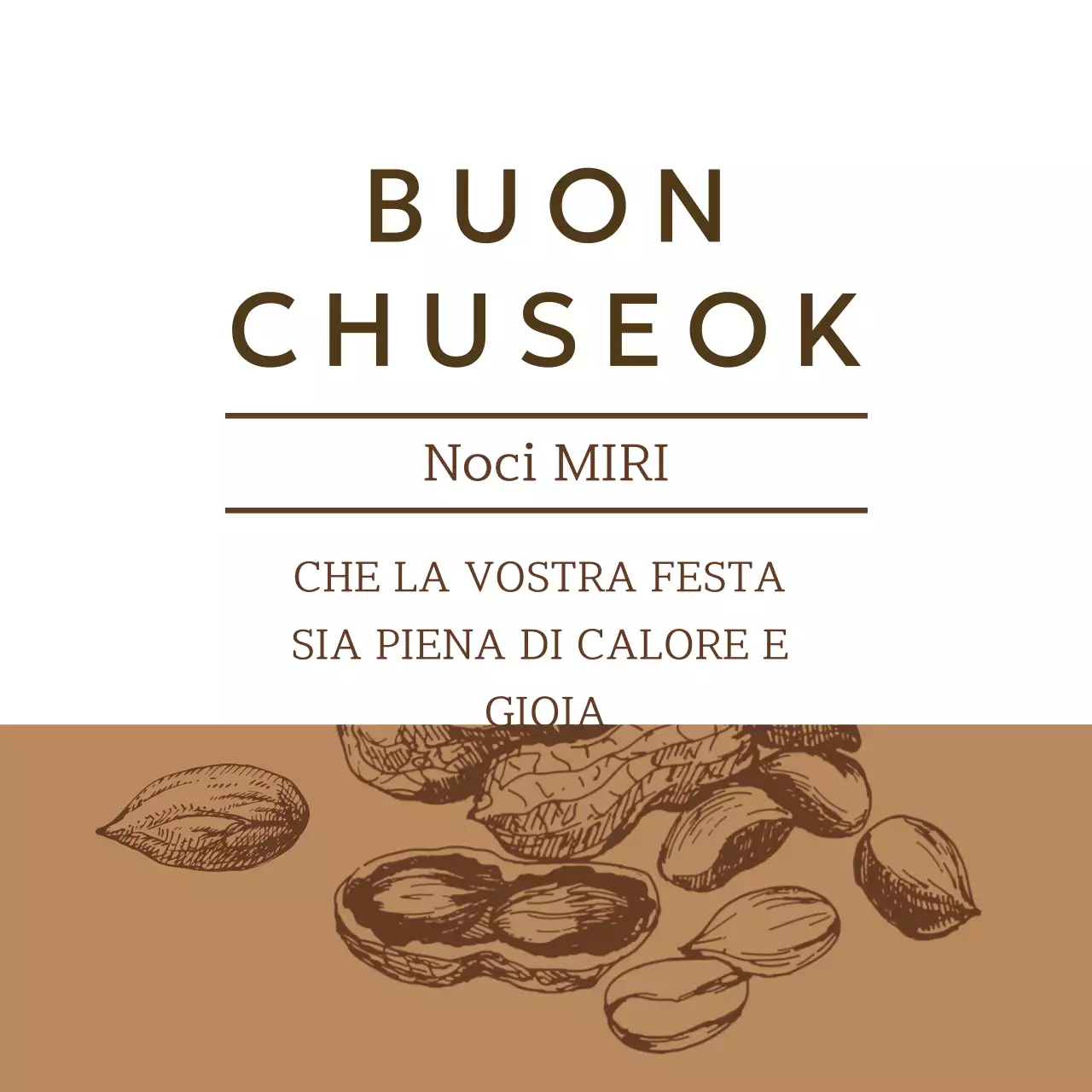 Celebrazione del semplice Chuseok marrone