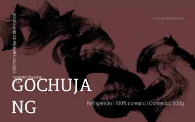 Anuncio de comida tradicional marrón