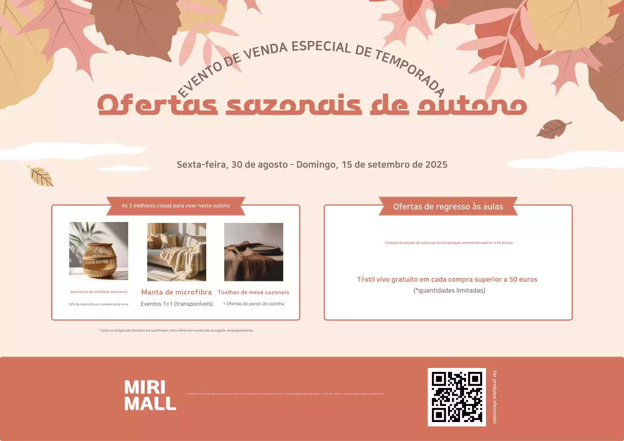 Promoção de Outono Bege Limpo