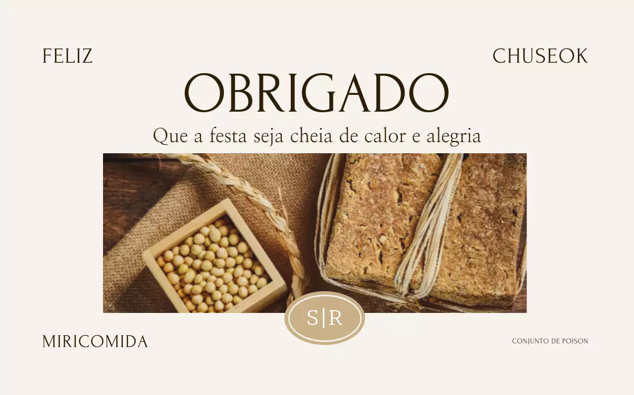 Presente tradicional bege Chuseok