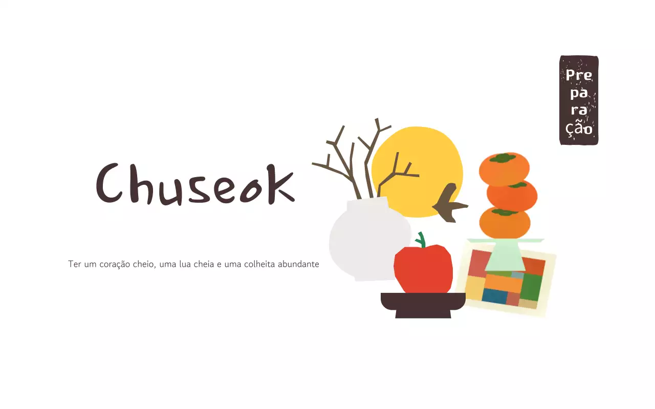 Saudações tradicionais Chuseok bege