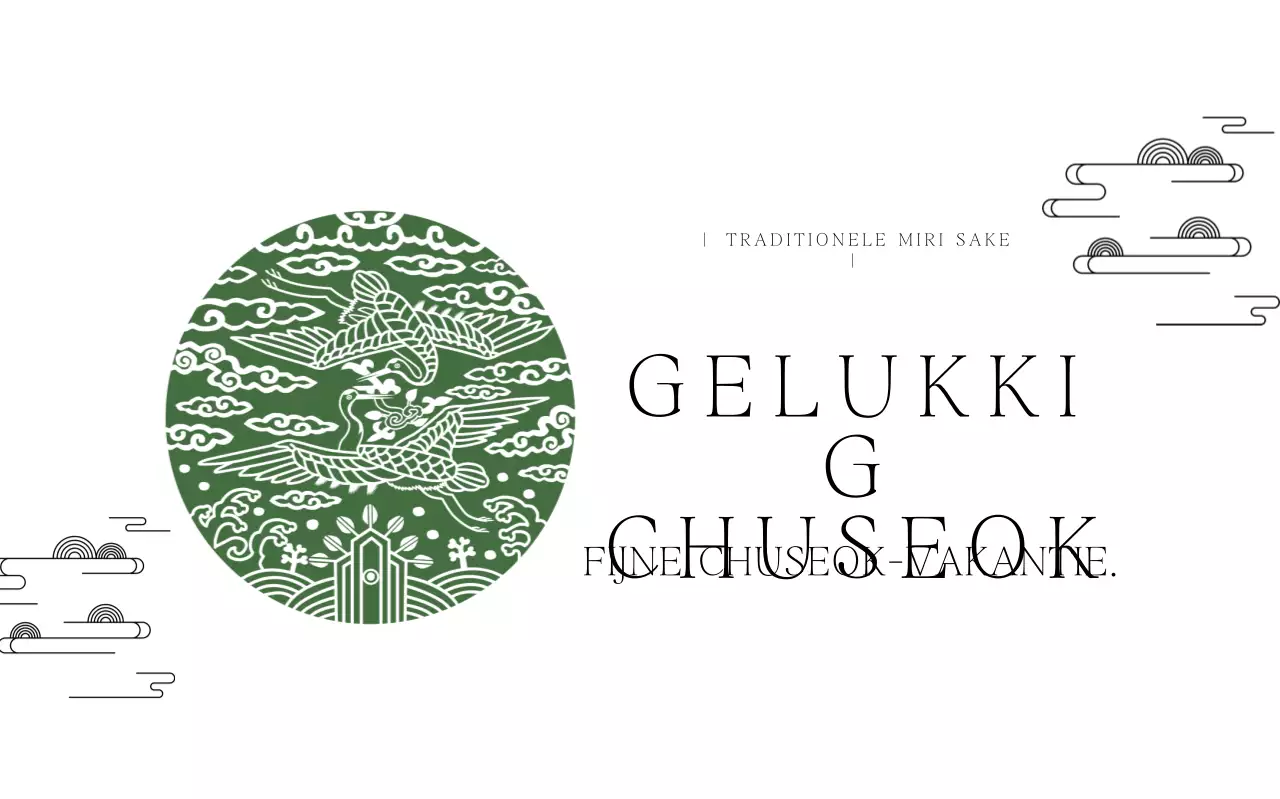 Groene traditionele Chuseok-begroetingen