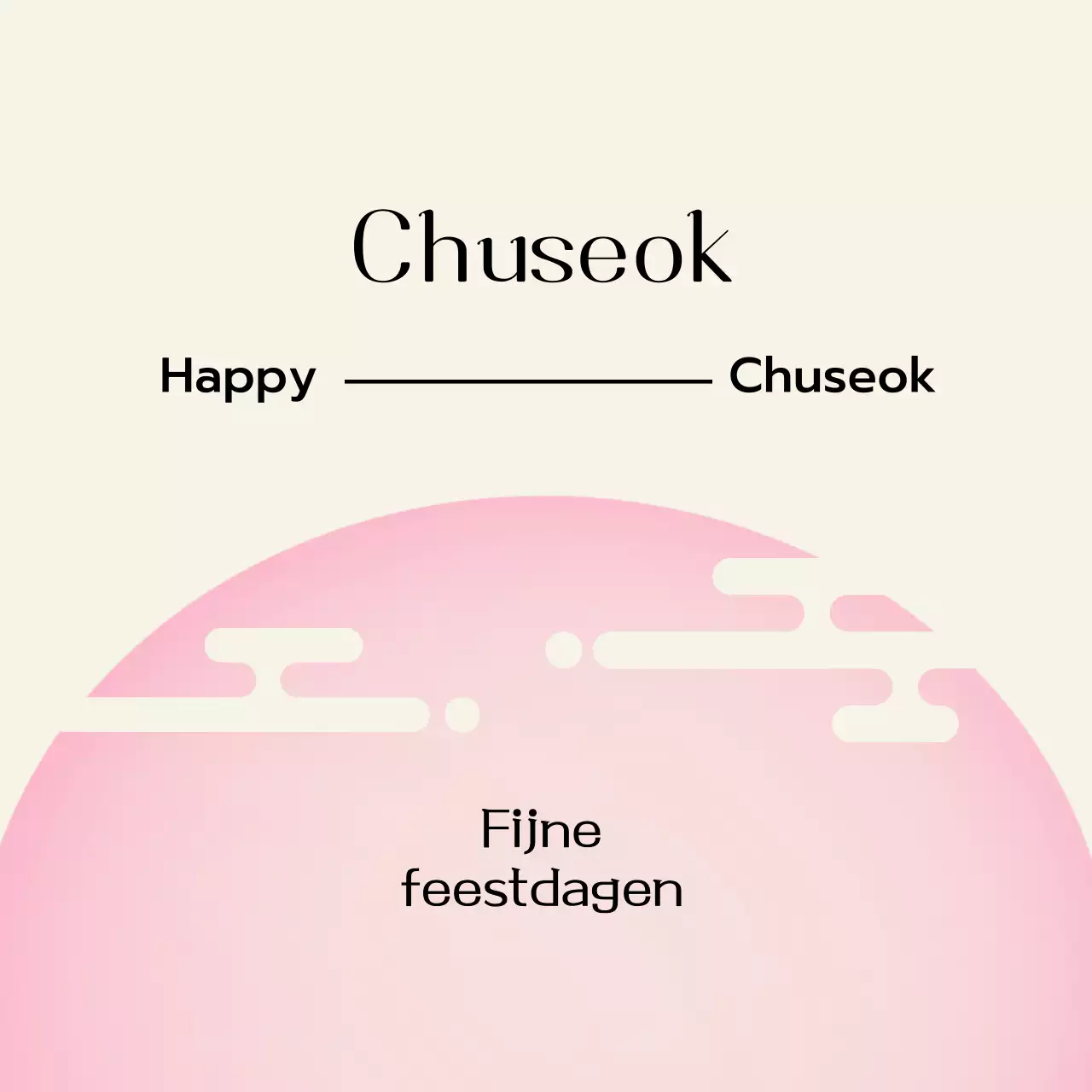 Roze traditioneel Chuseok-festival