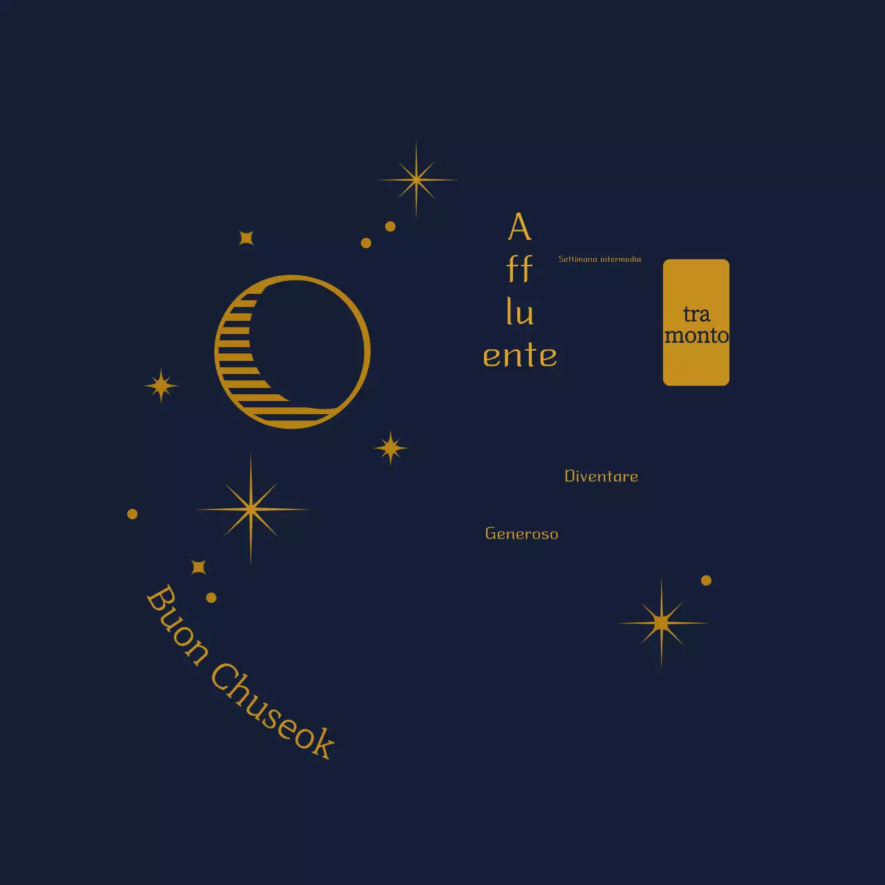 Saluti tradizionali Chuseok blu