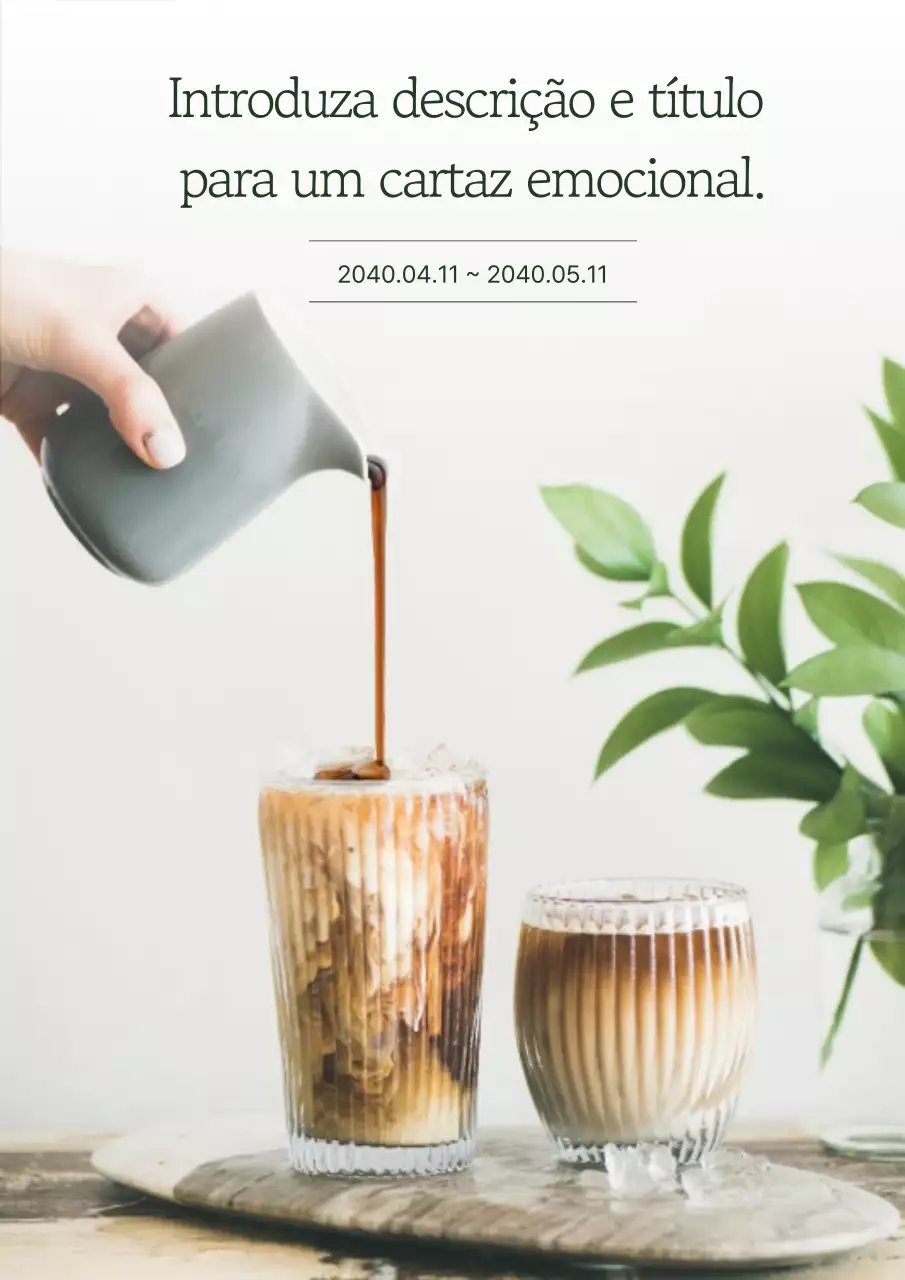 Material promocional com clima alegre e emocional