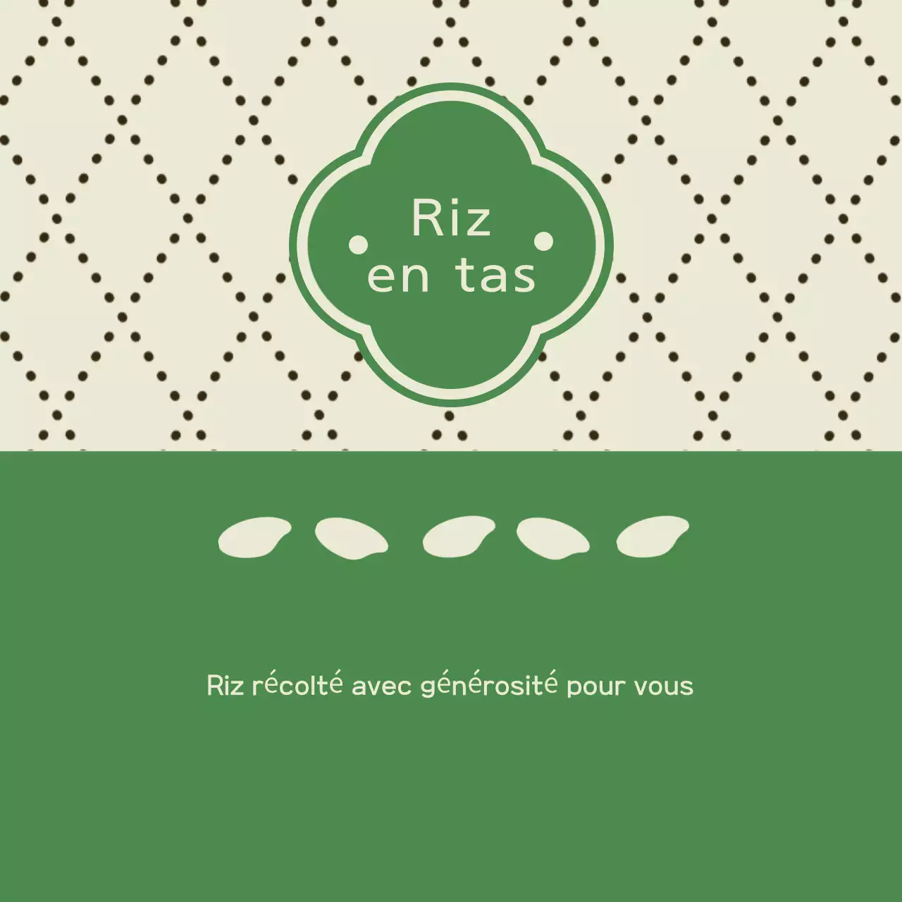 Présentation des produits traditionnels verts Chuseok