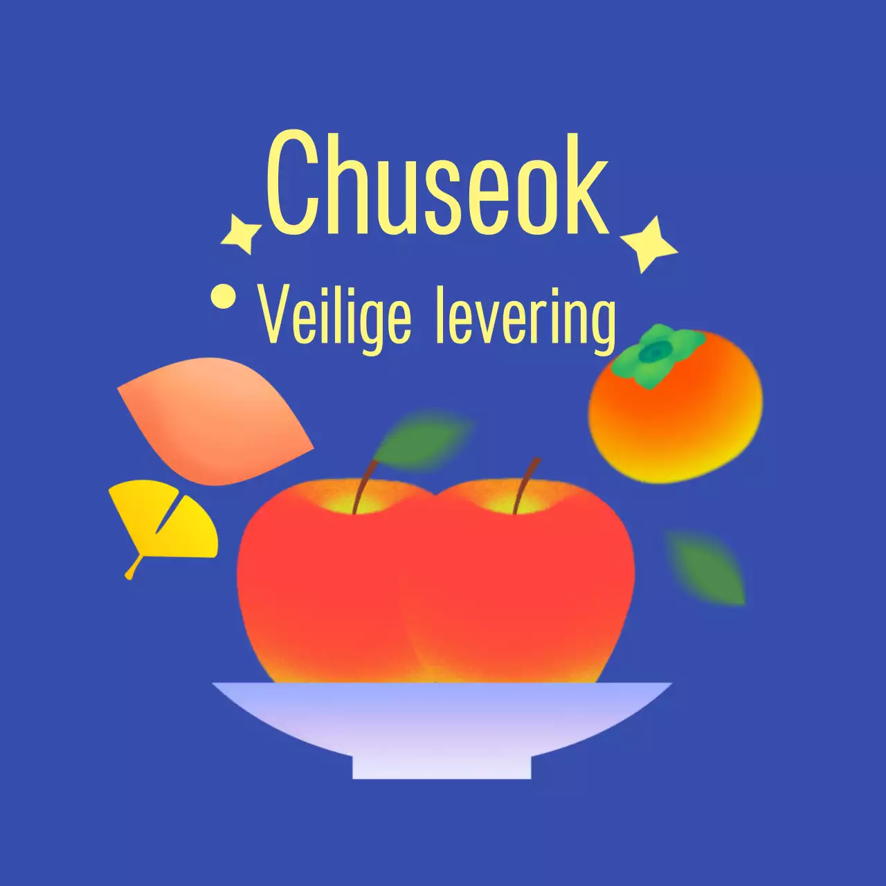 Blauwe Eenvoudige Chuseok Promotie