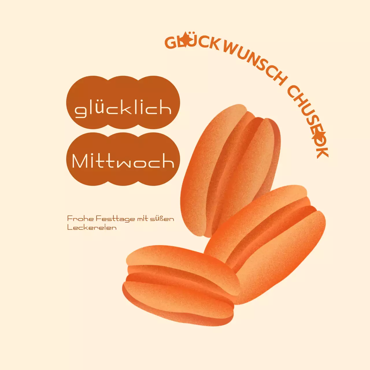 Beigefarbenes traditionelles Chuseok-Fest