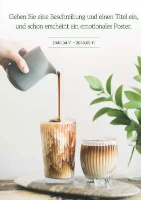 Werbematerial mit einer fröhlichen und emotionalen Stimmung